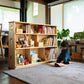 I LOVE BOOK SET（僕と私の本棚×丸テーブル90cm） ※本棚側面の切り抜きなし