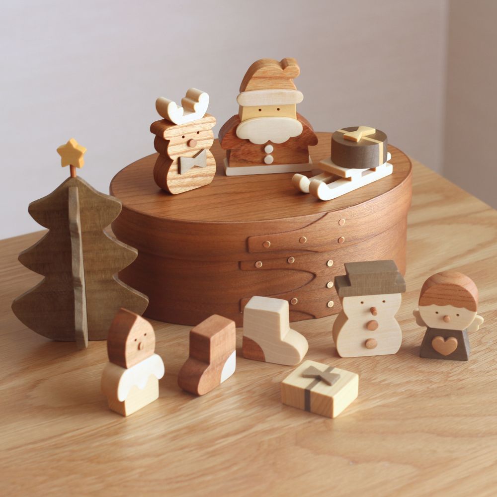 木のクリスマスセット（ラッピング付き）