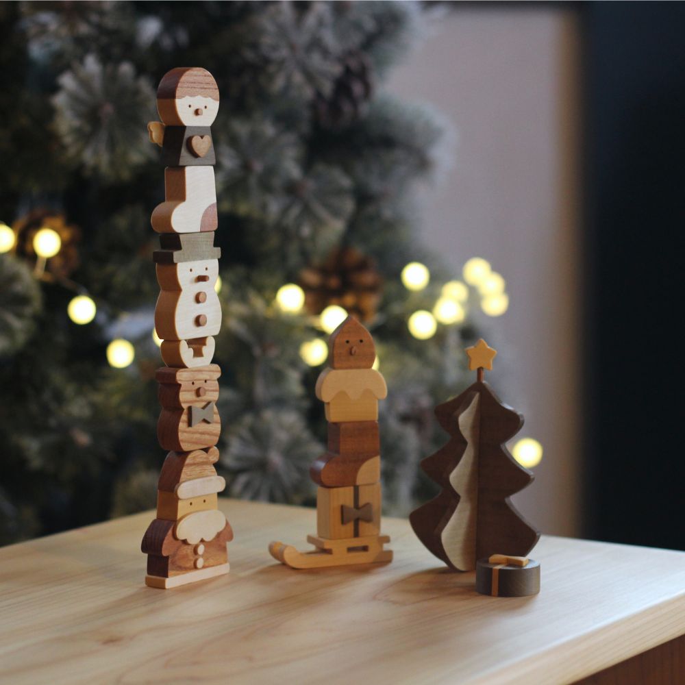 木のクリスマスセット（ラッピング付き）
