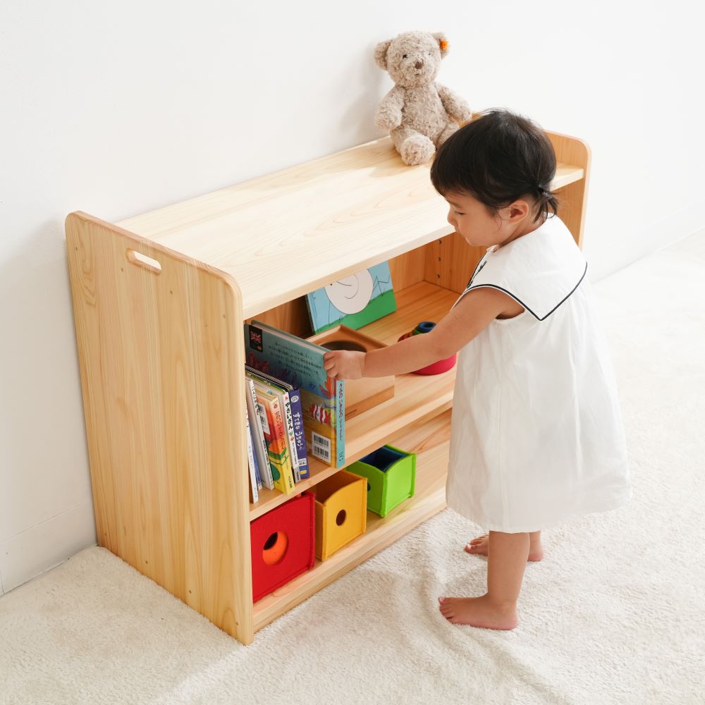 取手付きの玩具棚