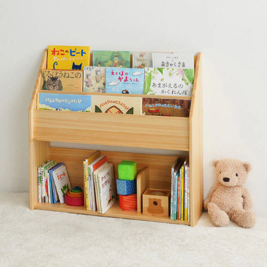 1歳お祝い家具セット（少し大きな絵本たて×変化いす×花テーブル）