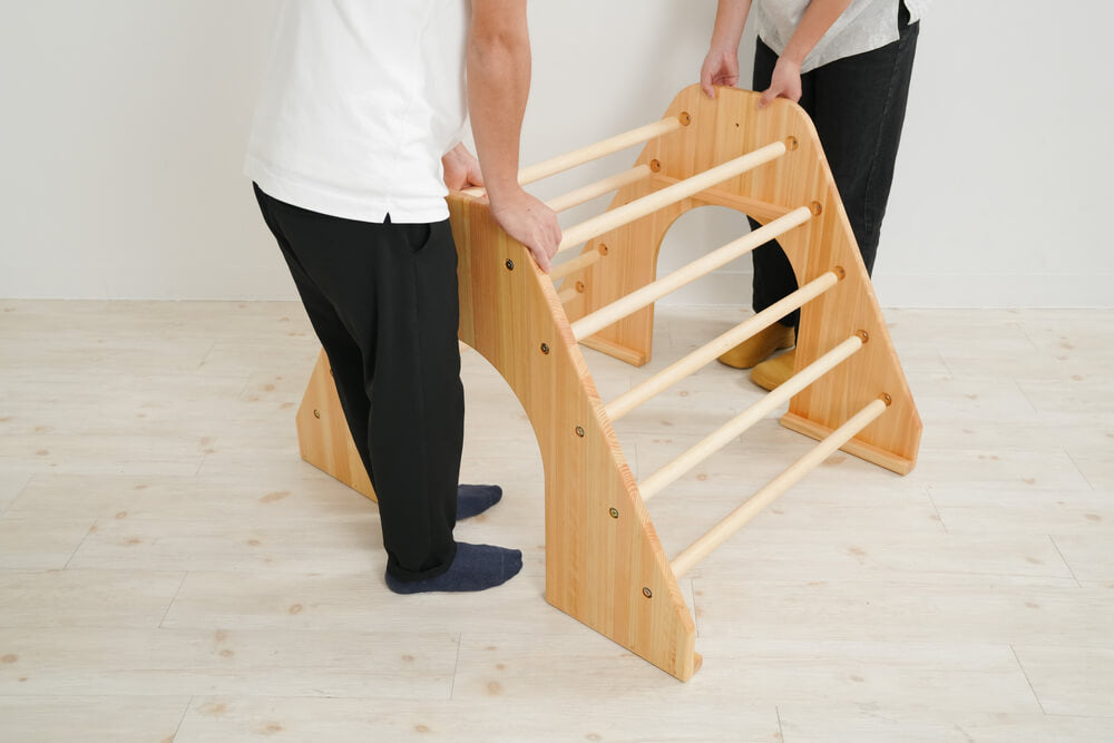 木製室内遊具登り台+滑り台