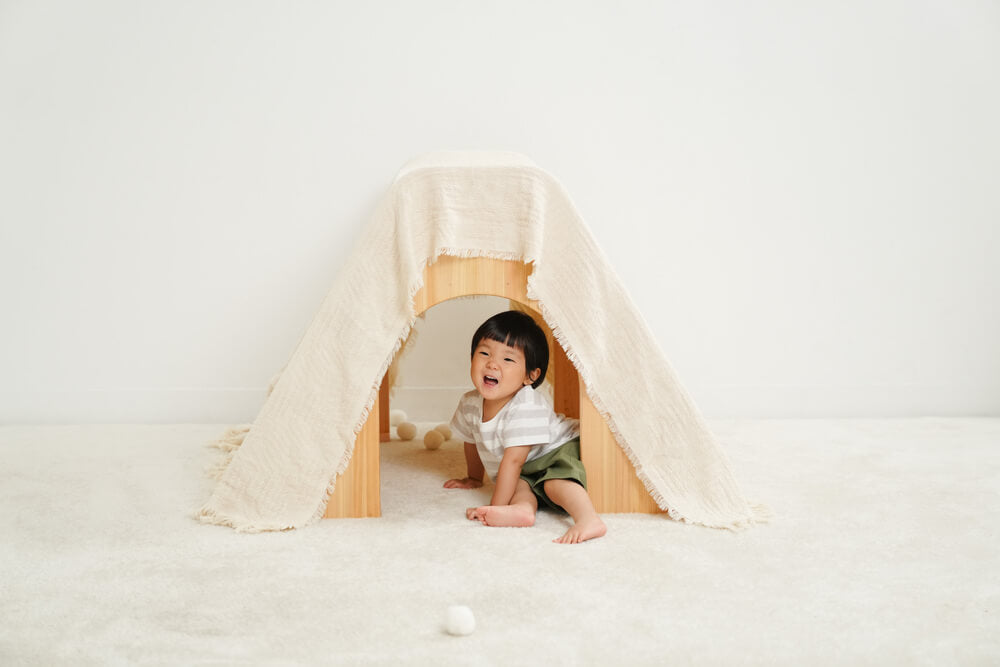 木製室内遊具登り台+滑り台