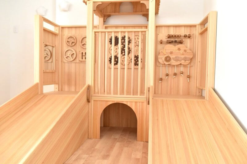 木製室内遊具アスレチック滑り台